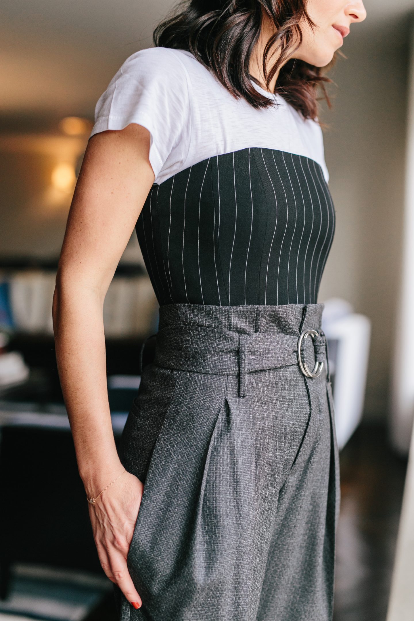 how to wear a bustier with jeans
