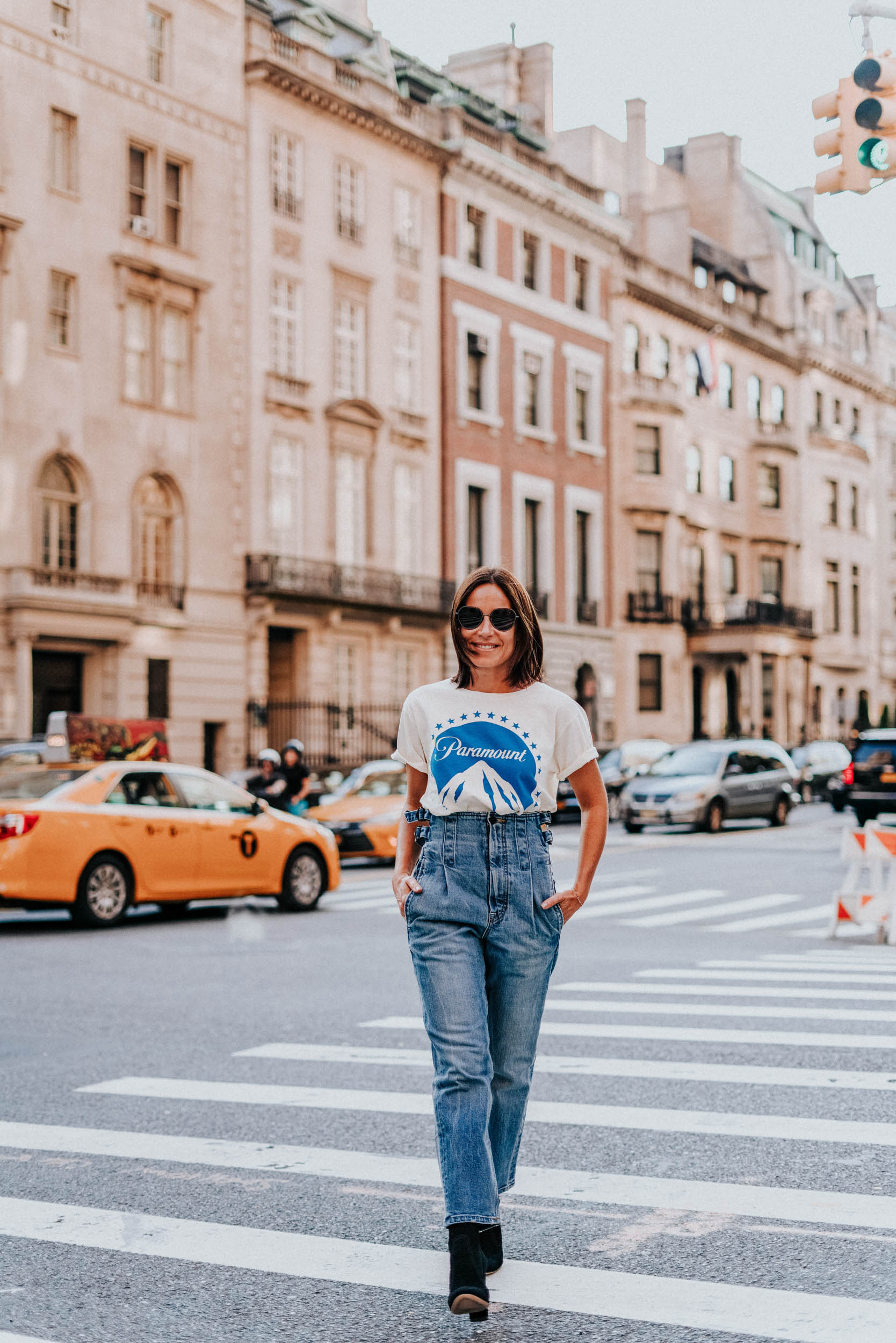 Colovos Red high waisted cropped jean